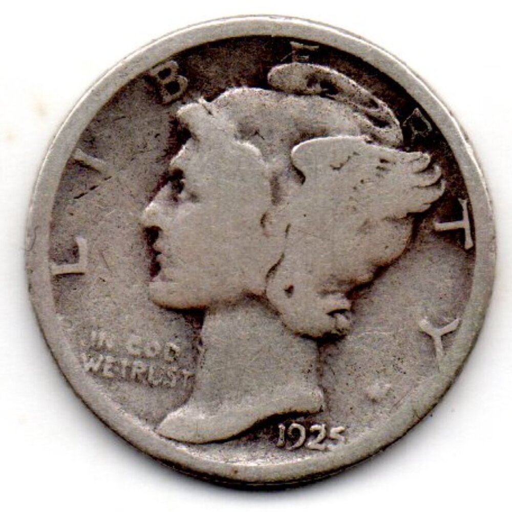 Granny Estate Find - 1925 Mercury Dime - 90% Silver